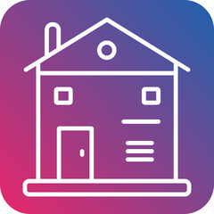 House Line Icon Style
