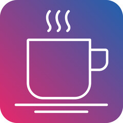 Coffee Cup Line Icon Style