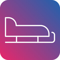 Sled Line Icon Style