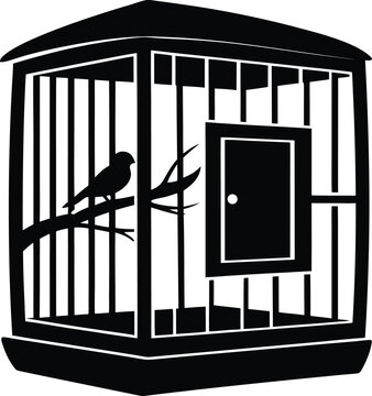 recommend clip art: Bird Cage Silhouette