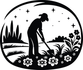 Flower Garden Silhouette
