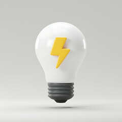 Light bulb symbol representing an idea with question mark on white background