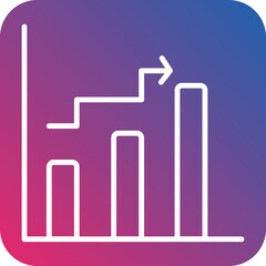 Bar Chart Line Icon Style