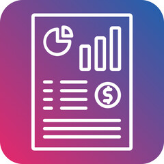 Seo Report Line Icon Style