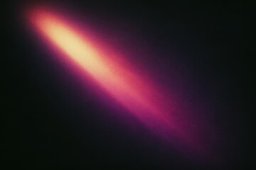 Fototapeta premium Abstract diagonal light streak with glowing yellow and pink hues on a dark background