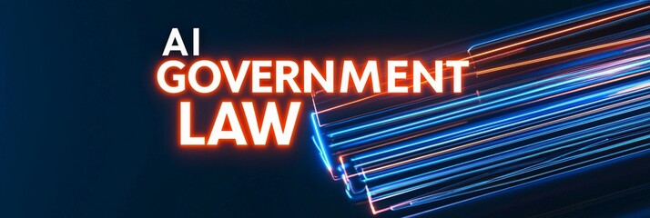 AI government  regulation  law concept. AI government law technology concept with dynamic visuals