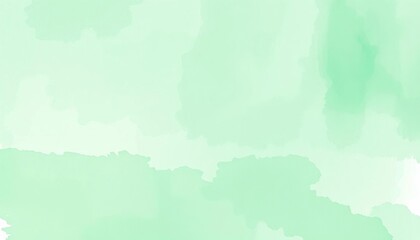 Fototapeta premium Abstract mint green watercolor texture background; pastel brush strokes, paper art style vector illustration, bright, brush