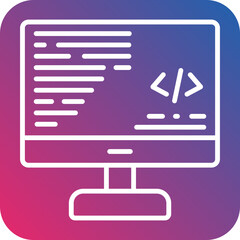 Coding Line Icon Style