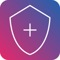 Obraz premium Shield Line Icon Style