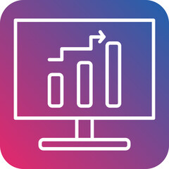Data Analysis Line Icon Style