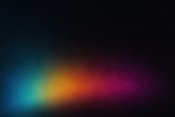 Obraz premium Soft rainbow gradient overlay with bokeh effect on dark background