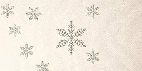 Elegant snowflake pattern on a textured, cream background, perfect for festive digital wallpaper,  holiday,  download