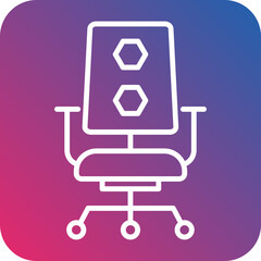 Chair Line Icon Style