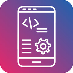 App Development Line Icon Style