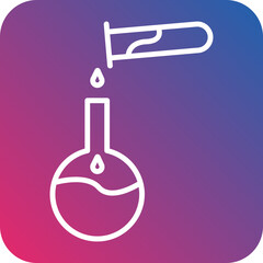 Mixing Chemical Line Icon Style