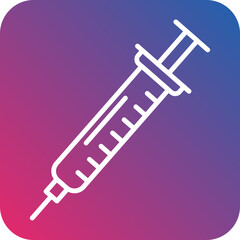 Syringe Line Icon Style