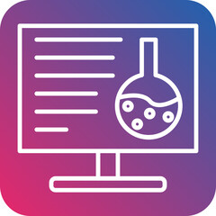 Online Chemistry Line Icon Style