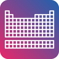 Periodic Table Line Icon Style