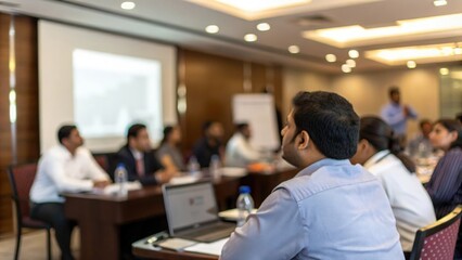 Indian corporate team attending compliance training session in boardroom
