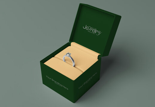 Jewelry Box Ring Mockup