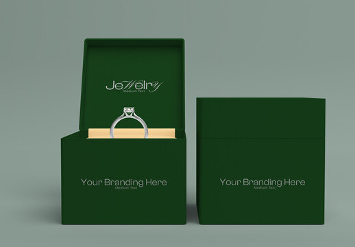 Jewelry Ring Box Mockup