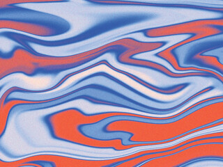 Abstract Fluid Art Swirling Blue and Coral Hues, Liquid Marble Texture Design