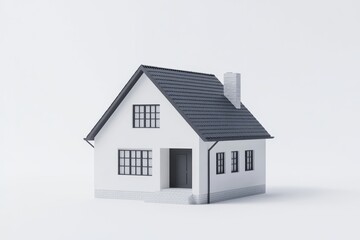 Simple white house model