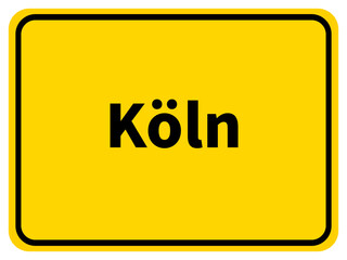 Illustration eines Stadteingangsschildes von der Stadt Köln