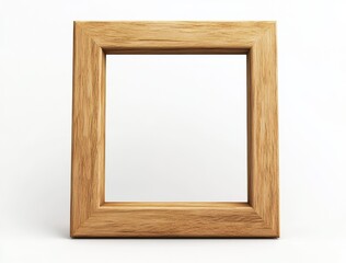 Empty Light Wooden Picture Frame