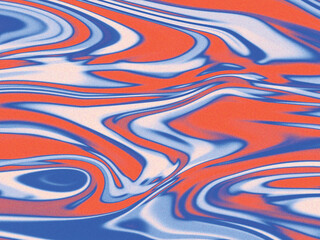 Abstract Swirling Liquid Marble Texture Coral, Blue, and White Fluid Art Design