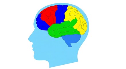Exploring Cognitive Functions in Human Mind - Educational Illustration