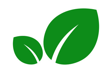 Minimalist Green Leaf Icon for Eco-Friendly Branding, Sustainable Projects, and Environmental Awareness Campaigns. Vector illustration