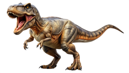 dinosaur isolated on white background, png, ai generated.	