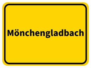 Illustration eines Stadteingangsschildes von der Stadt Mönchengladbach