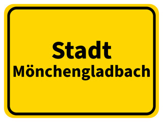 Illustration eines Stadteingangsschildes von der Stadt Mönchengladbach