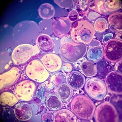 Macro Shot of Cellular Structures on Microscope Slide Under Sterile Lighting