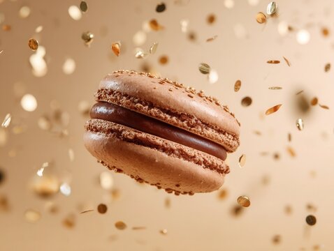single chokolate macaron 