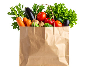 Fresh Harvest Vegetables in Recyclable Paper Bag – Transparent