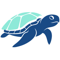 Sea turtle vector illustration