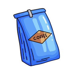 Coffee Bag Hand Drawn Doodle Illustration