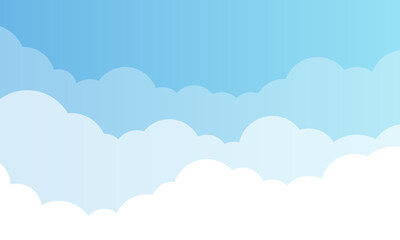 もくもく雲の背景・フレーム