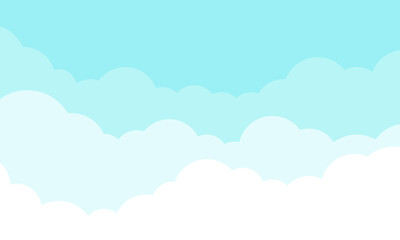 もくもく雲の背景・フレーム