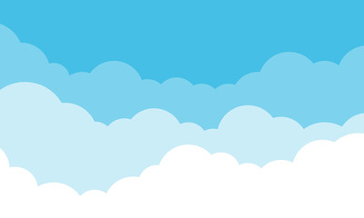 もくもく雲の背景・フレーム