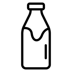 Milk Bottle Icon Style