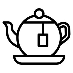 Tea Pot Icon Style