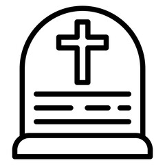 Fototapeta premium Grave Icon Style