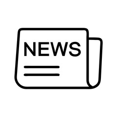 News icon representing a newspaper with headlines and design  