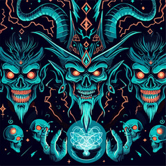 dark witch illustration 