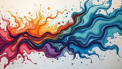 abstract background with colorful splashes