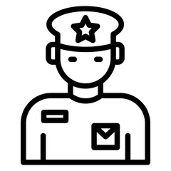 Army Captain Icon Style